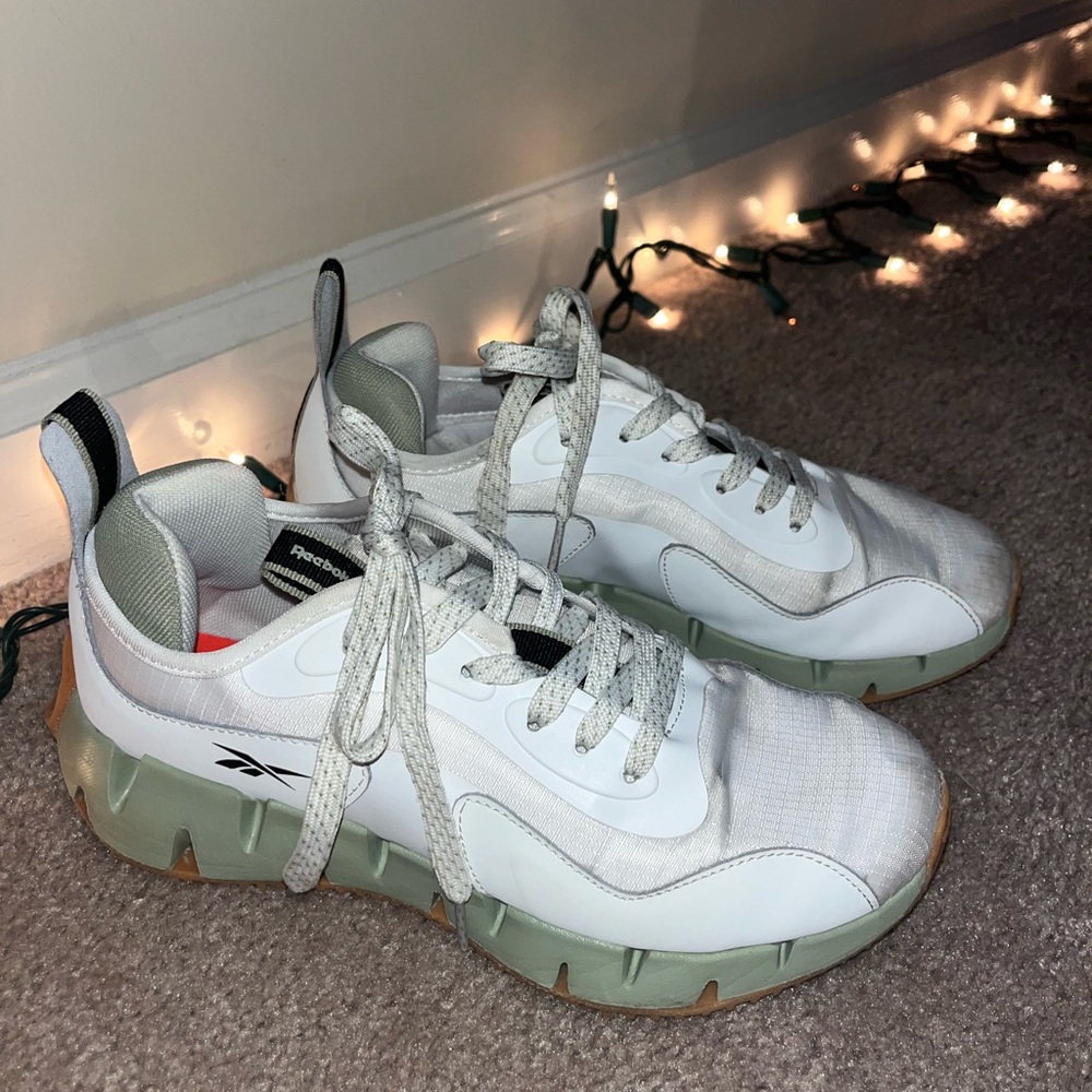Reebok White and Gray Sneakers